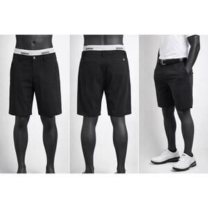 Y2K VTG Adidas Men’s Performance Golf Shorts Sz 38 Black Athletic Stretch Casual